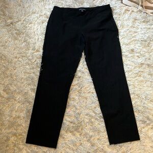Eileen Fisher simple black crop stretch pants S